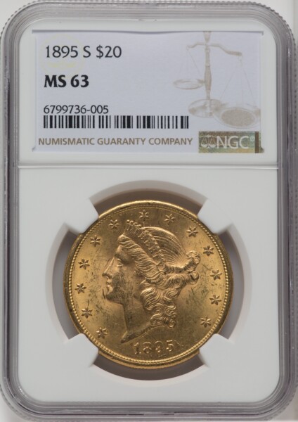 1895-S $20 63 NGC