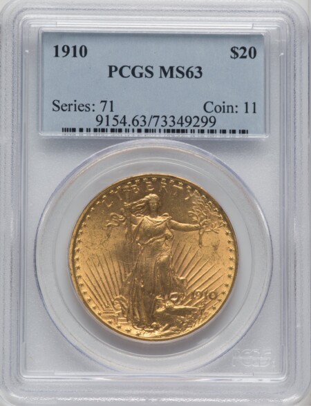 1910 $20 63 PCGS