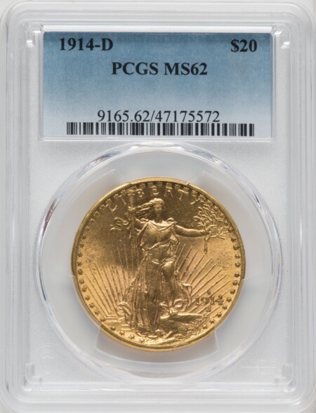 1914-D $20 62 PCGS