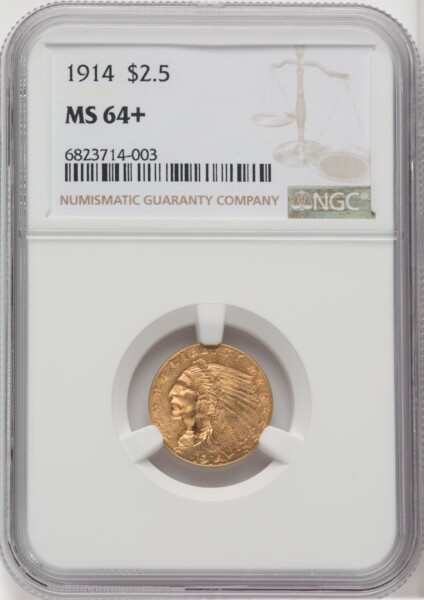 1914 $2 1/2 NGC Plus 64 NGC