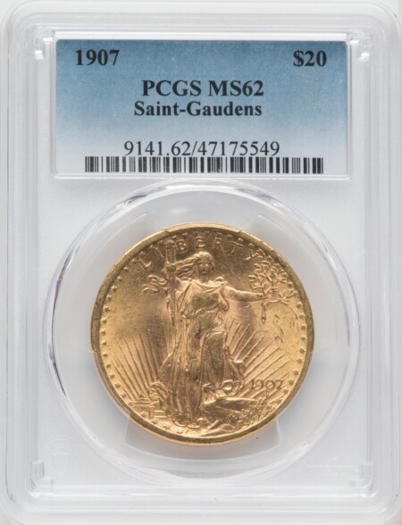 1907 $20 Saint, MS 62 PCGS
