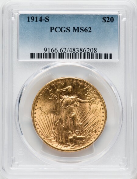 1914-S $20 62 PCGS