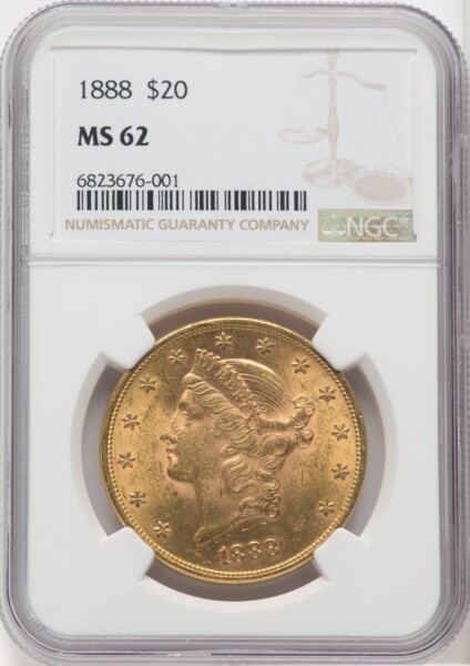1888 $20 62 NGC
