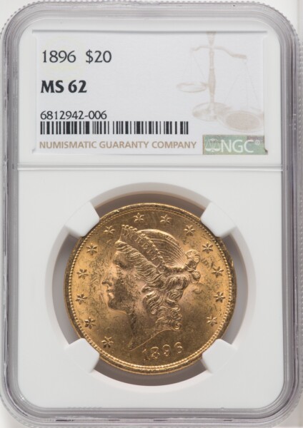 1896 $20 62 NGC