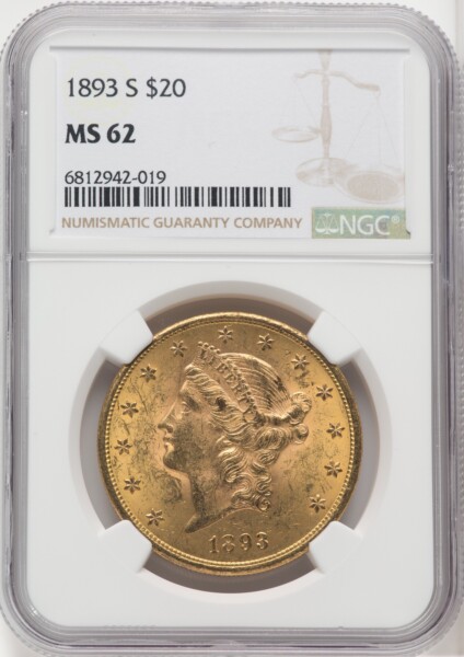 1893-S $20 62 NGC