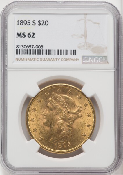 1895-S $20 62 NGC