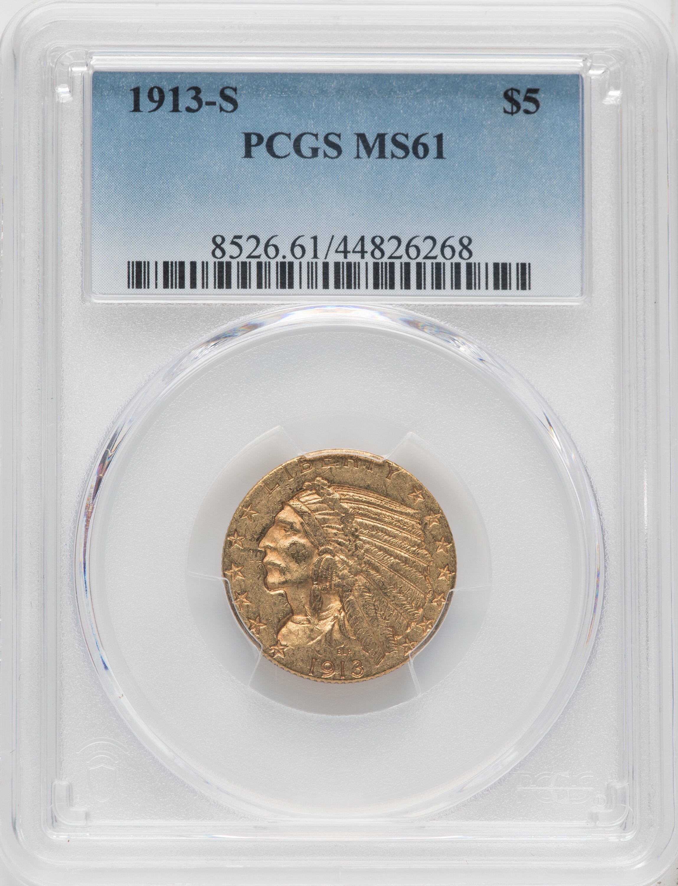 1913-S $5 61 PCGS