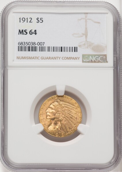 1912 $5 64 NGC