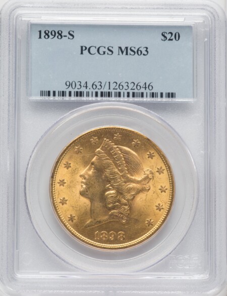 1898-S $20 63 PCGS