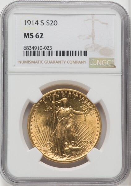 1914-S $20 62 NGC