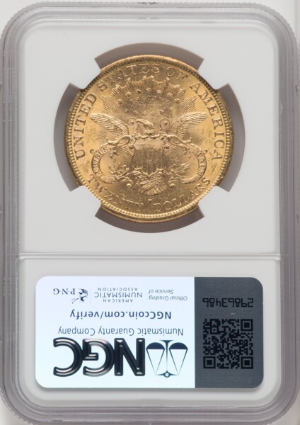 1877-S $20 62 NGC