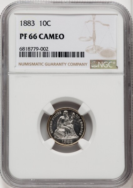 1883 10C, CA 66 NGC