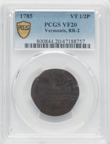 1785 Vermont Copper, RR-2, MS, BN PCGS Secure 20 PCGS