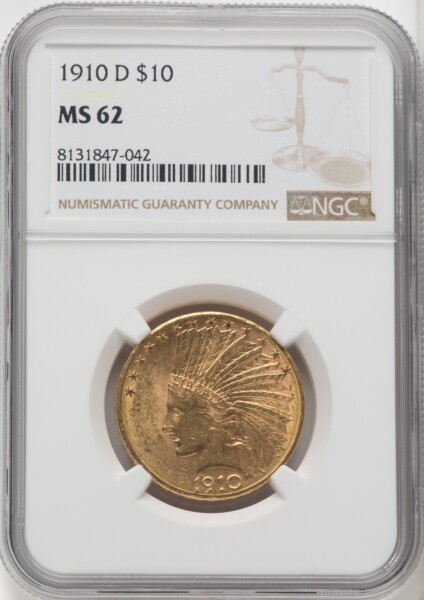 1910-D $10 62 NGC