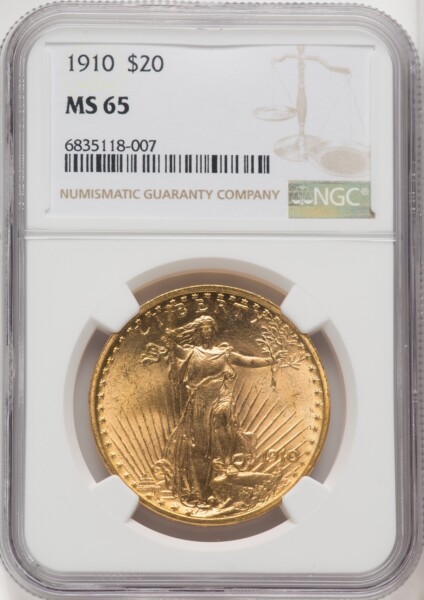1910 $20 65 NGC
