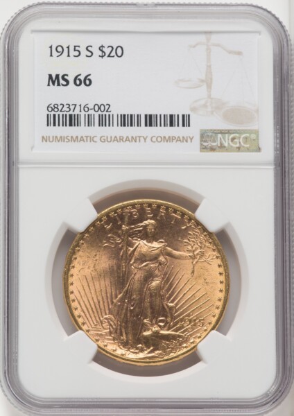 1915-S $20 66 NGC