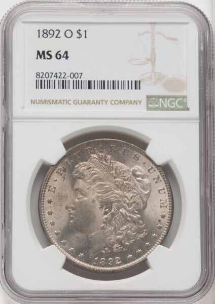1892-O S$1 64 NGC