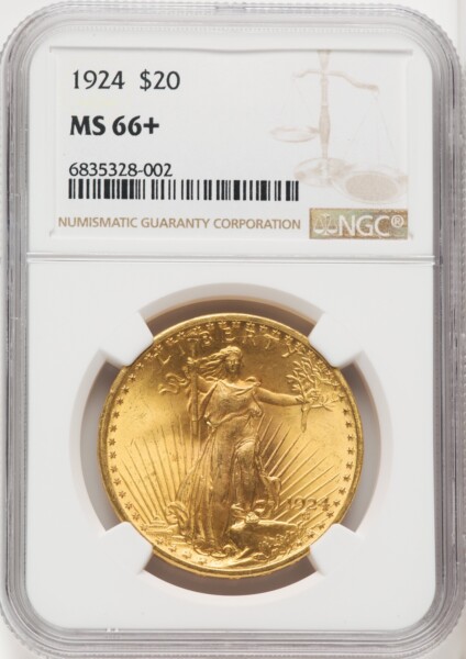 1924 $20 Saint NGC Plus 66 NGC