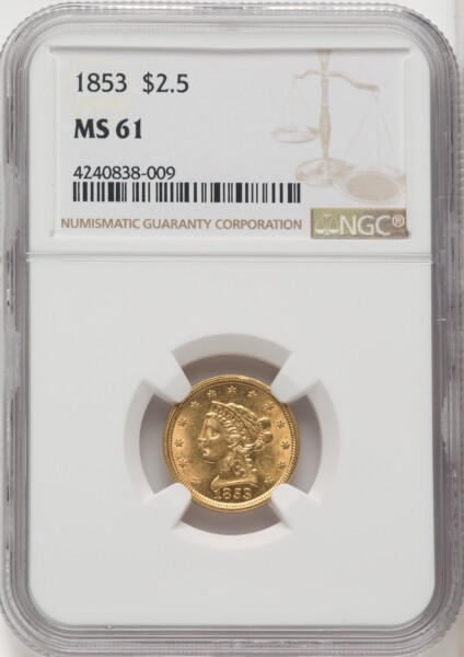 1853 $2 1/2 61 NGC