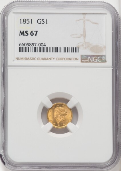 1851 G$1 67 NGC