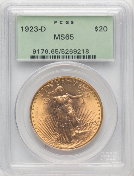 1923-D $20 65 PCGS