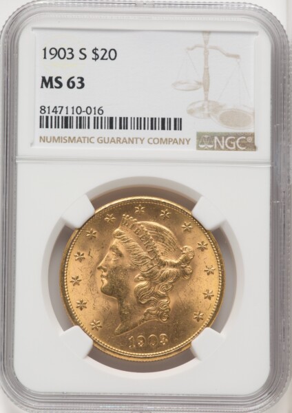 1903-S $20 63 NGC