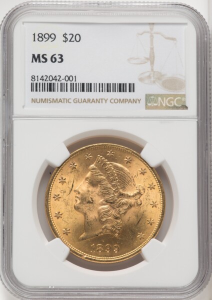 1899 $20 63 NGC