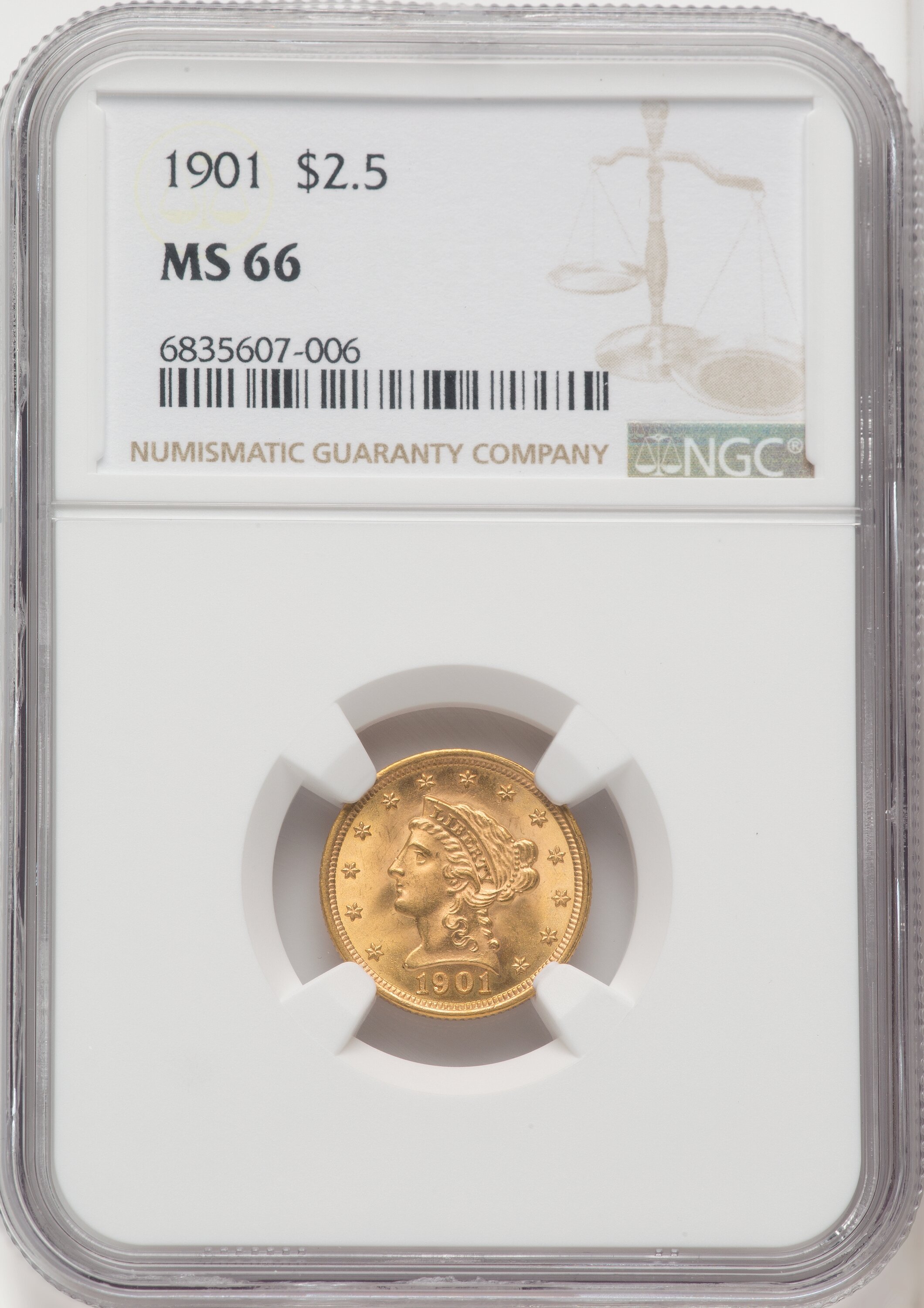 1901 $2 1/2 66 NGC