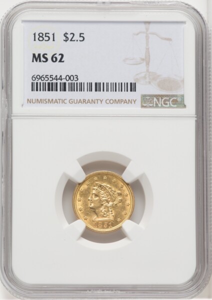 1851 $2 1/2 62 NGC