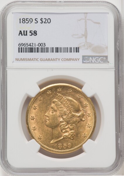 1859-S $20 58 NGC