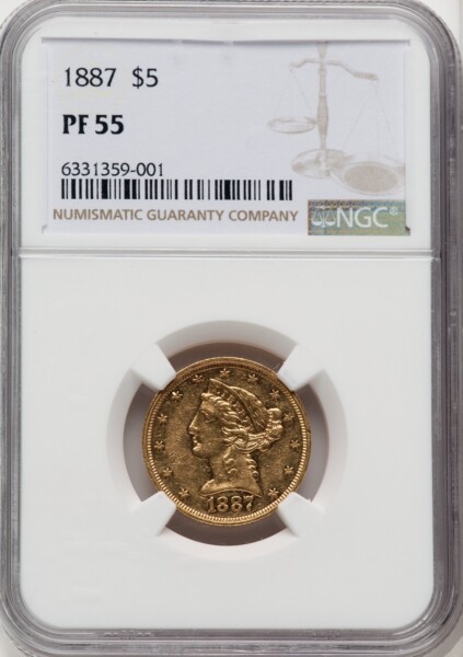 1887 $5 55 NGC