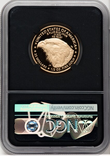 2022-W G$25 Half Ounce Gold Eagle, FDI, DC 70 NGC