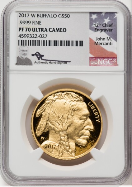 2017-W $50 One-Ounce Gold Buffalo, DC 70 NGC