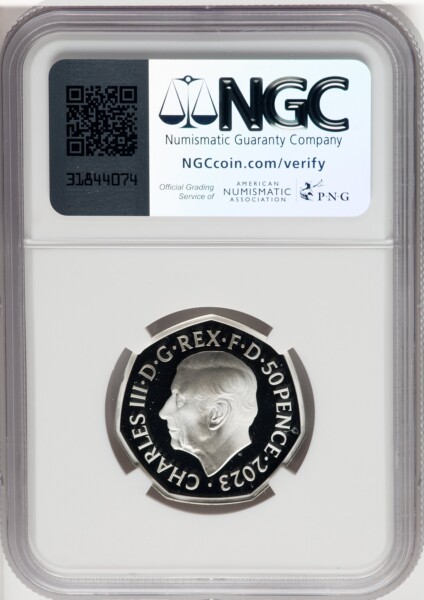 Charles III silver Colorized Proof “Darth Vader & Emperor Palpatine” 50 Pence 2023 PR69  Ultra Cameo NGC, 69 NGC