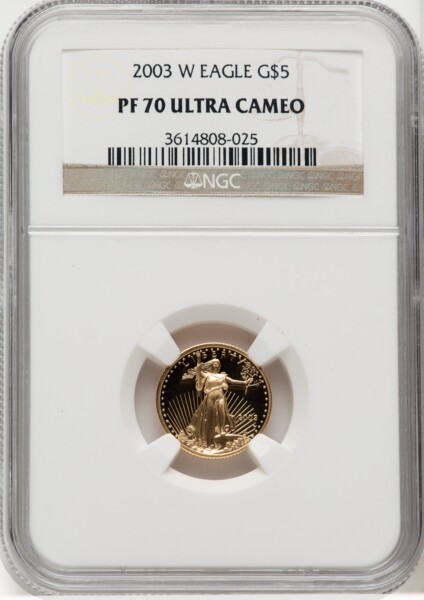 2003-W $5 Tenth-Ounce Gold Eagle, PR DC 70 NGC