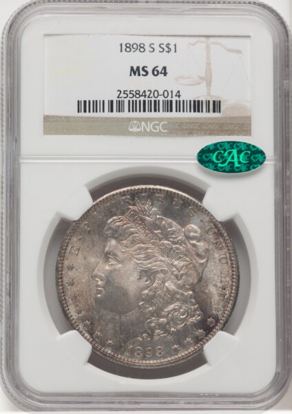 1898-S S$1 CAC 64 NGC