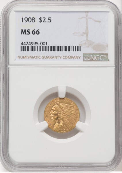 1908 $2 1/2 66 NGC