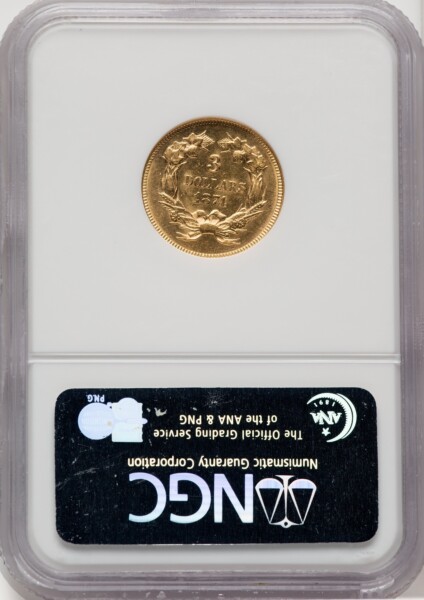 1874 $3 58 NGC