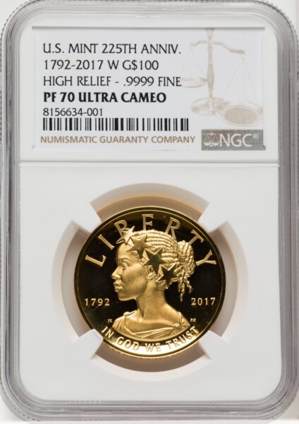 2017-W $100, American Liberty High Relief, DC 70 NGC