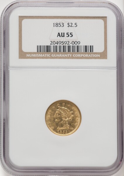 1853 $2 1/2 55 NGC