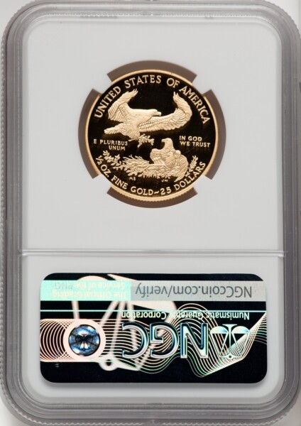 2012-W $25 Half-Ounce Gold Eagle PR, DC 70 NGC