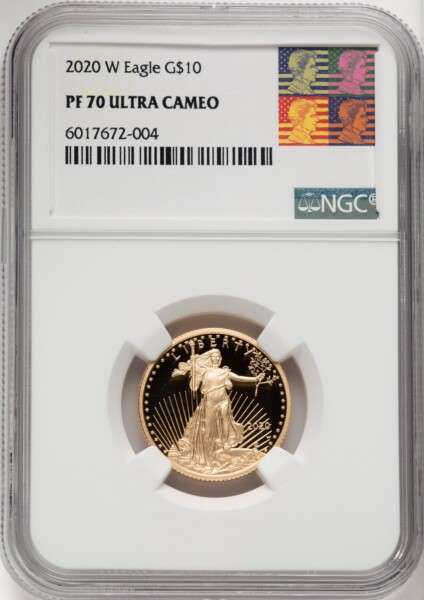 2020-W $10 Quarter-Ounce Gold Eagle, DC 70 NGC