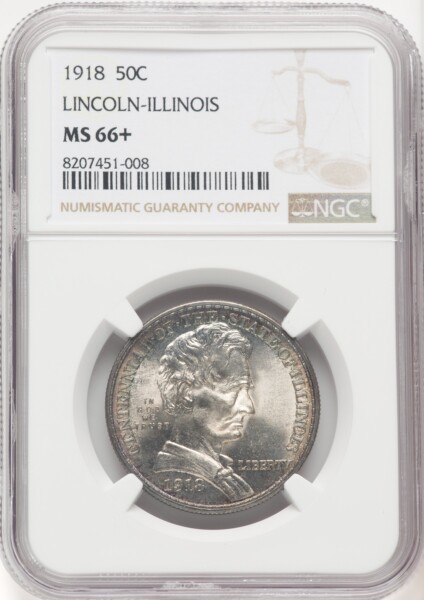 1918 50C Lincoln, MS NGC Plus 66 NGC