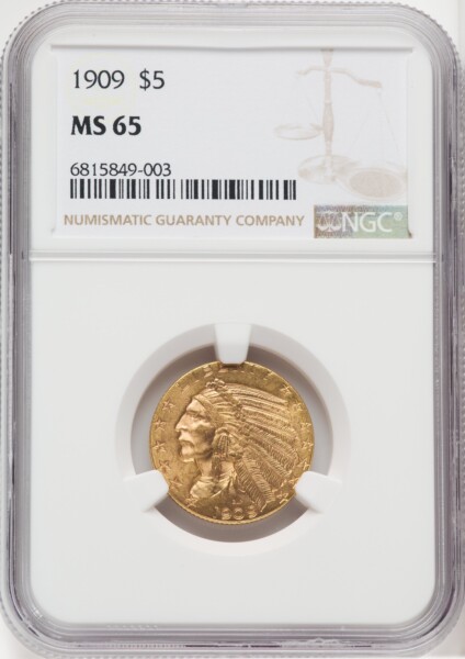 1909 $5 65 NGC
