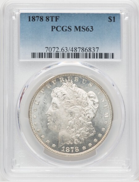 1878 8TF S$1 63 PCGS