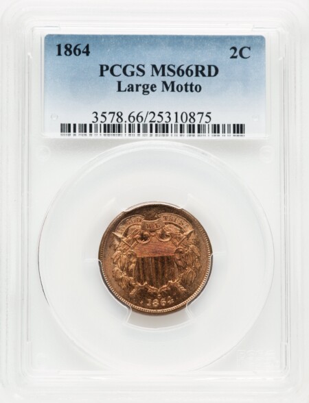 1864 Large Motto, RD 66 PCGS