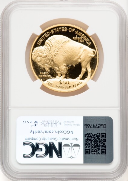 2023-W G$50 Gold Buffalo, PR DCAM Brown Label 70 NGC
