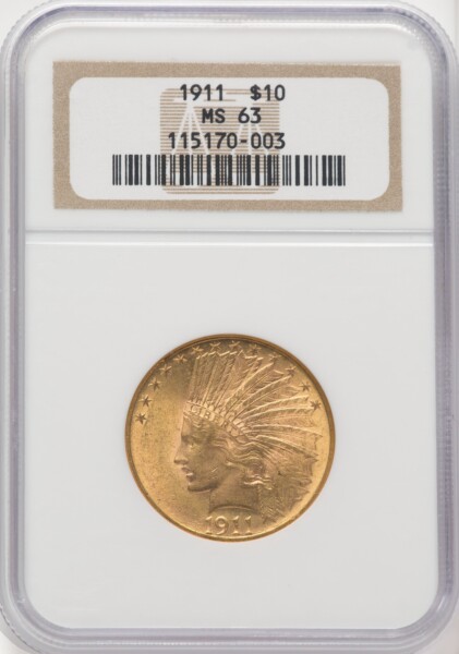 1911 $10 63 NGC