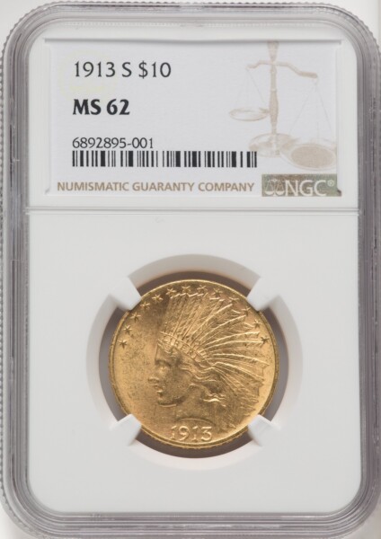 1913-S $10 62 NGC