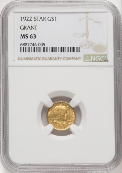 1922 G$1 Grant, With Star 63 NGC